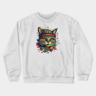 Vintage rasta cat Crewneck Sweatshirt